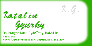 katalin gyurky business card